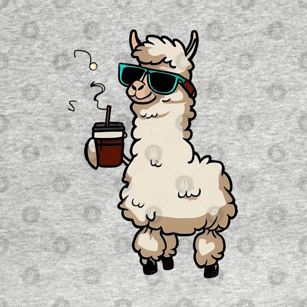 llamas and coffee : happy llamaween by Deartexclusive